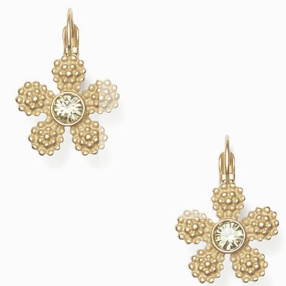 Kate Spade 14K Gold Fill Marguerite Leverback Flower Earrings
